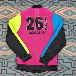 Adidas Originals Rita Ora Neon Jacket Supergirl Firebird Mesh Small Black Pink